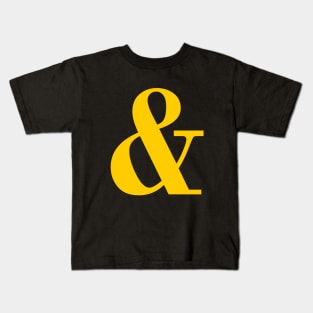 Yellow Ampersand Kids T-Shirt